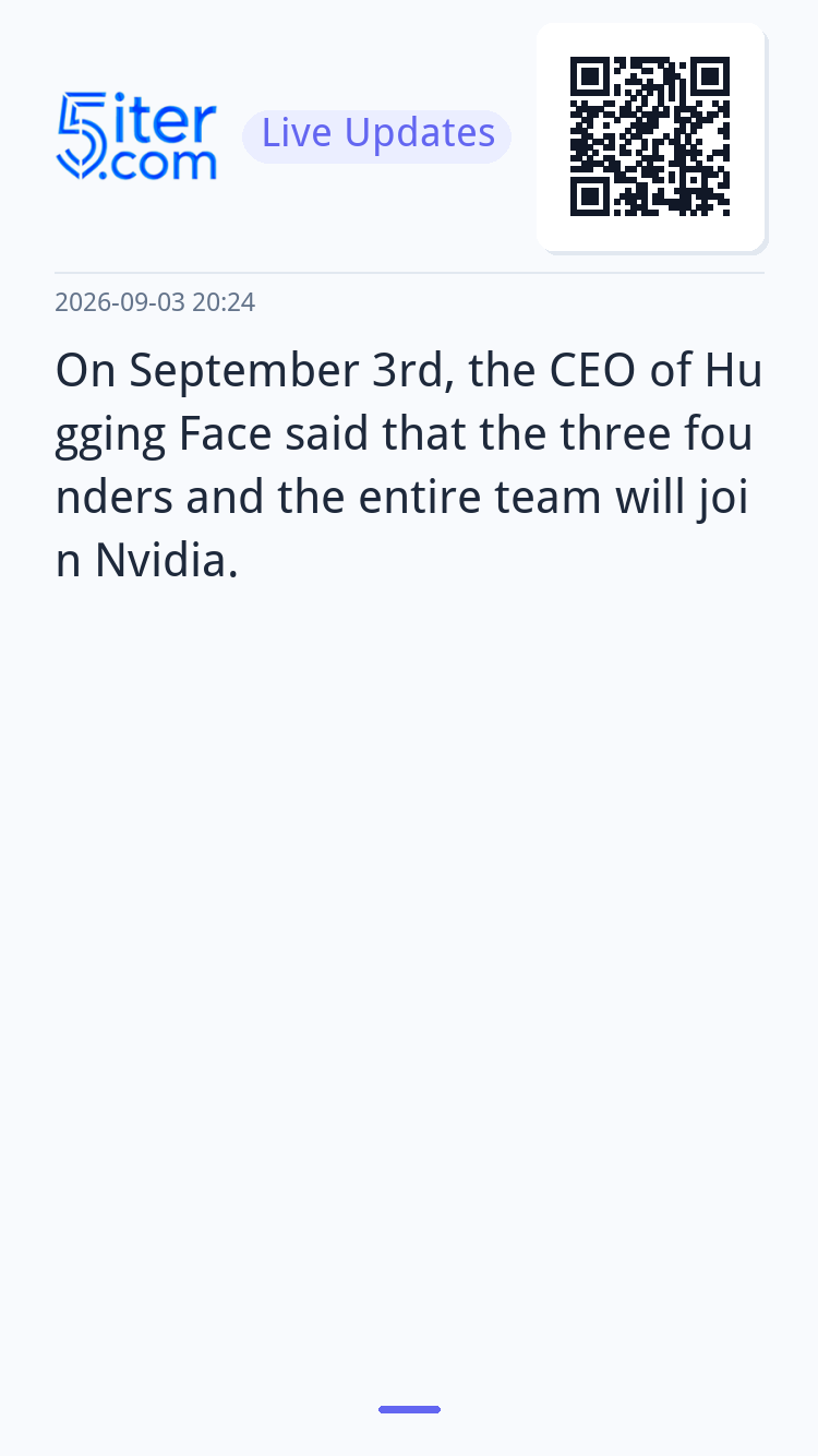 On September 3rd, the CEO of Hugging Face said that the thre