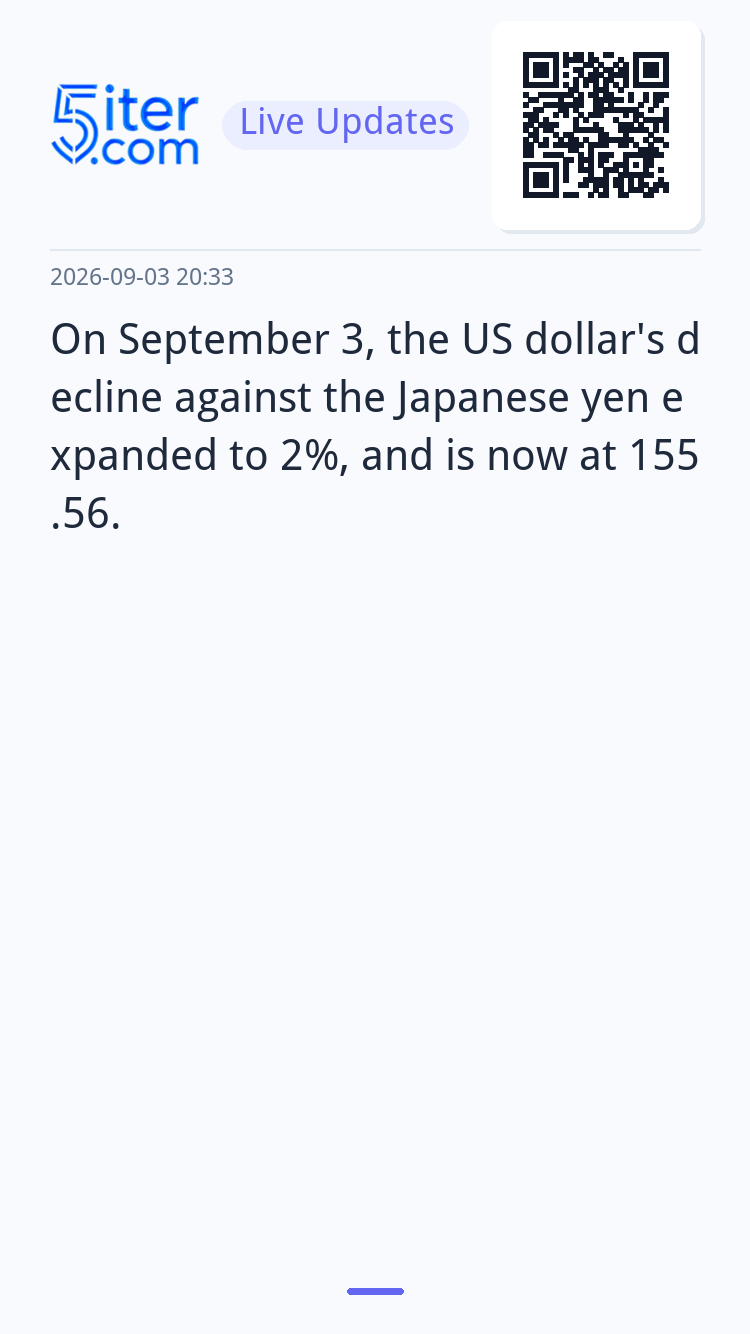 On September 3, the US dollar's decline against the Japanese