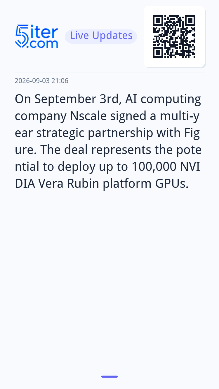 On September 3rd, AI computing company Nscale signed a multi