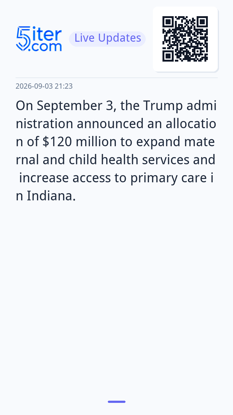 On September 3, the Trump administration announced an alloca