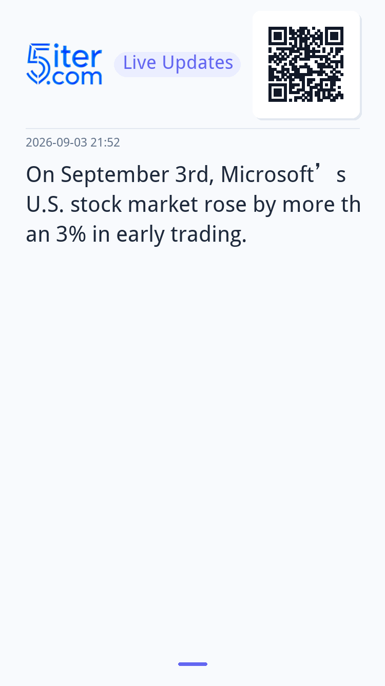 On September 3rd, Microsoft’s U.S. stock market rose by more