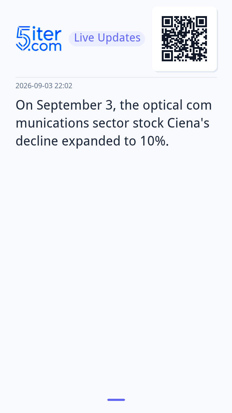 On September 3, the optical communications sector stock Cien