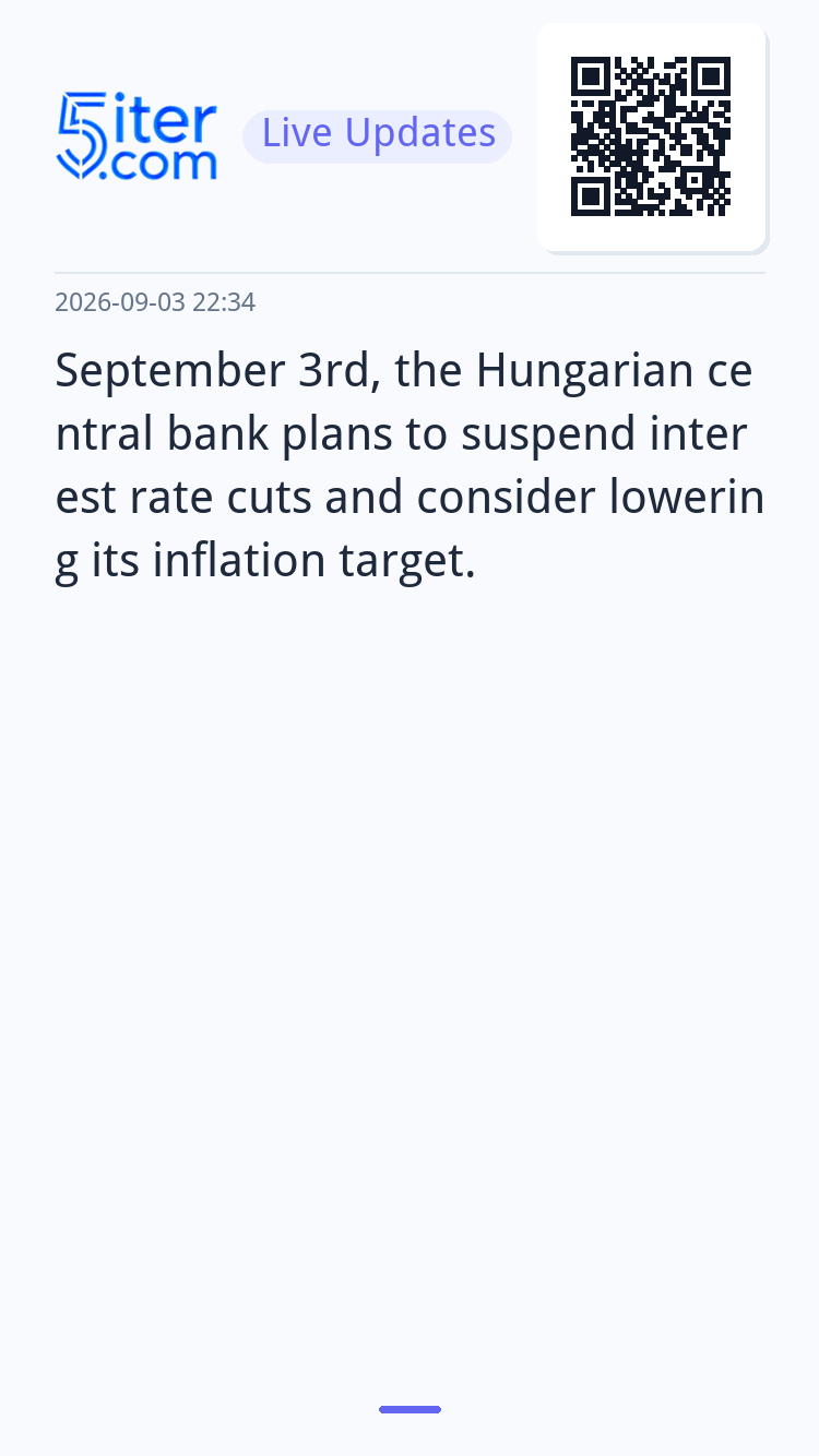 September 3rd, the Hungarian central bank plans to suspend i