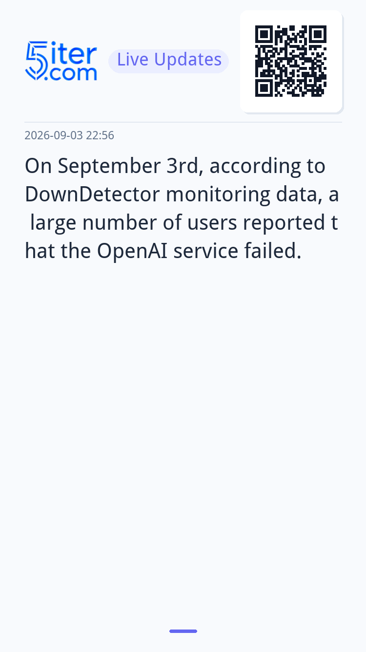 On September 3rd, according to DownDetector monitoring data,