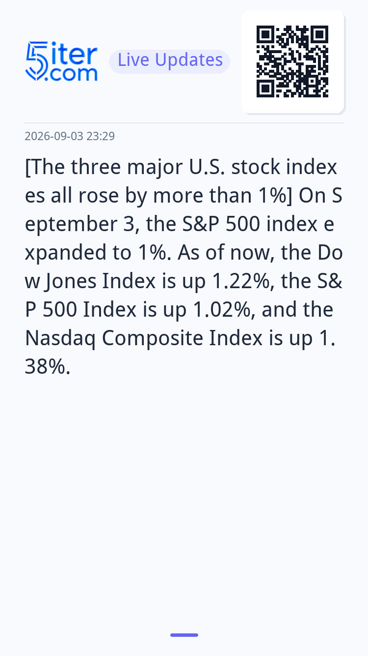 [The three major U.S. stock indexes all rose by more than 1%