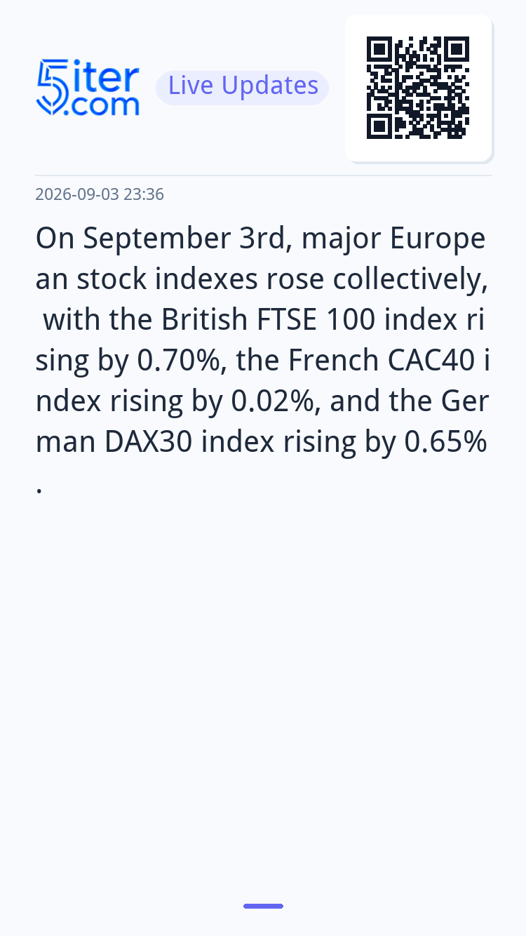 On September 3rd, major European stock indexes rose collecti