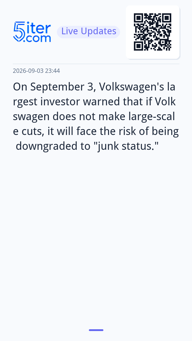 On September 3, Volkswagen's largest investor warned that if