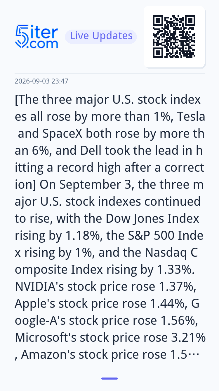 [The three major U.S. stock indexes all rose by more than 1%