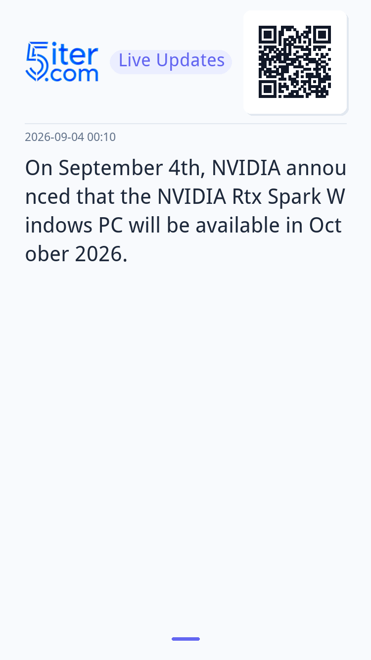 On September 4th, NVIDIA announced that the NVIDIA Rtx Spark