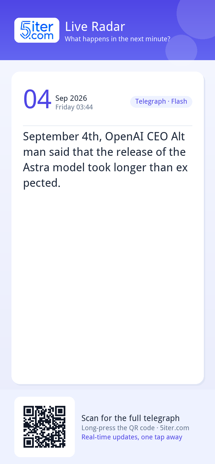 September 4th, OpenAI CEO Altman said that the release of th