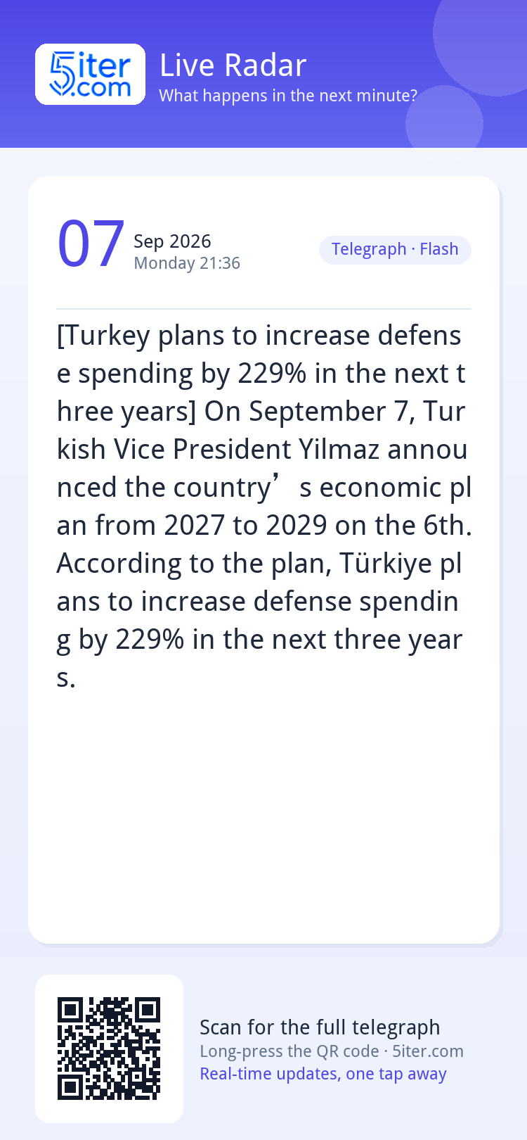 [Turkey plans to increase defense spending by 229% in the ne