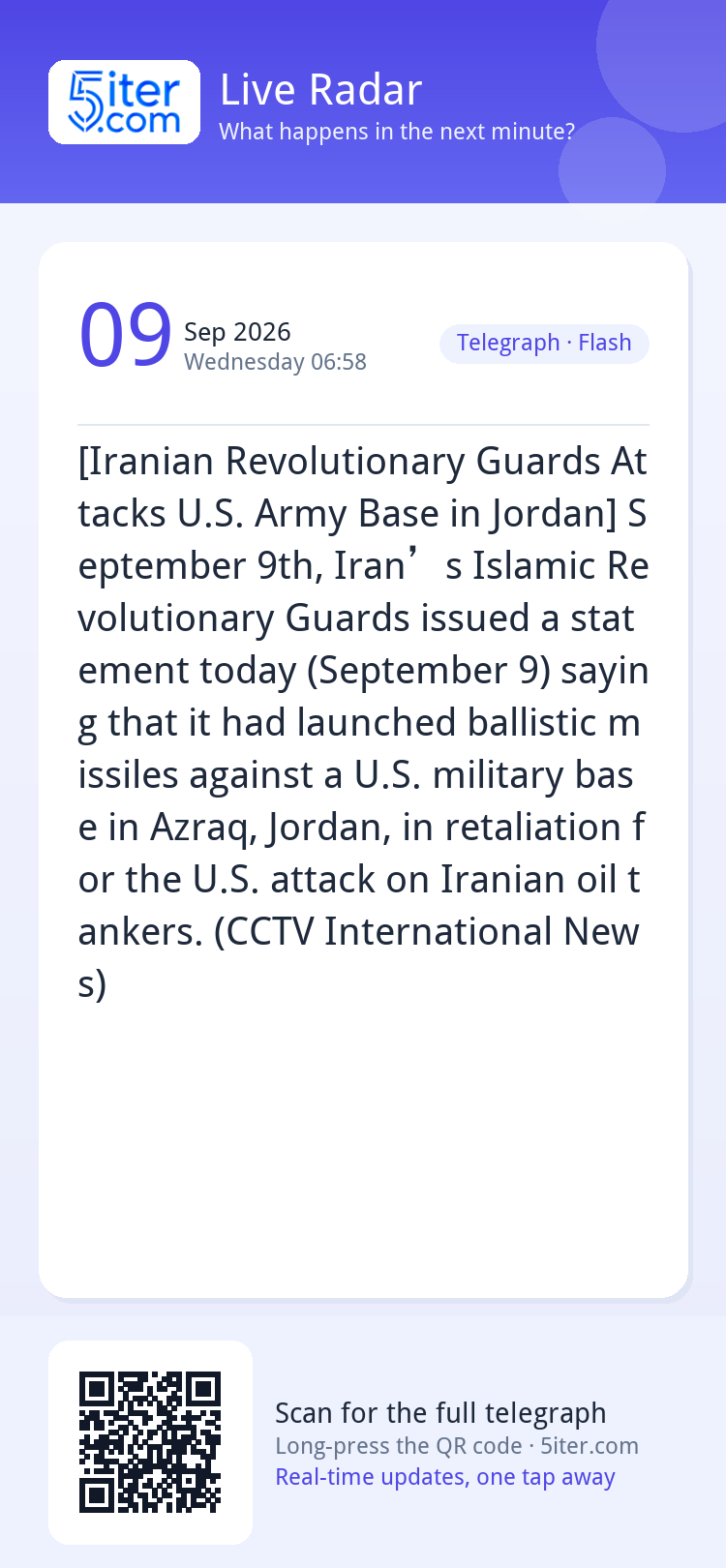 [Iranian Revolutionary Guards Attacks U.S. Army Base in Jord