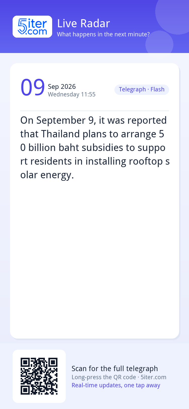 On September 9, it was reported that Thailand plans to arran