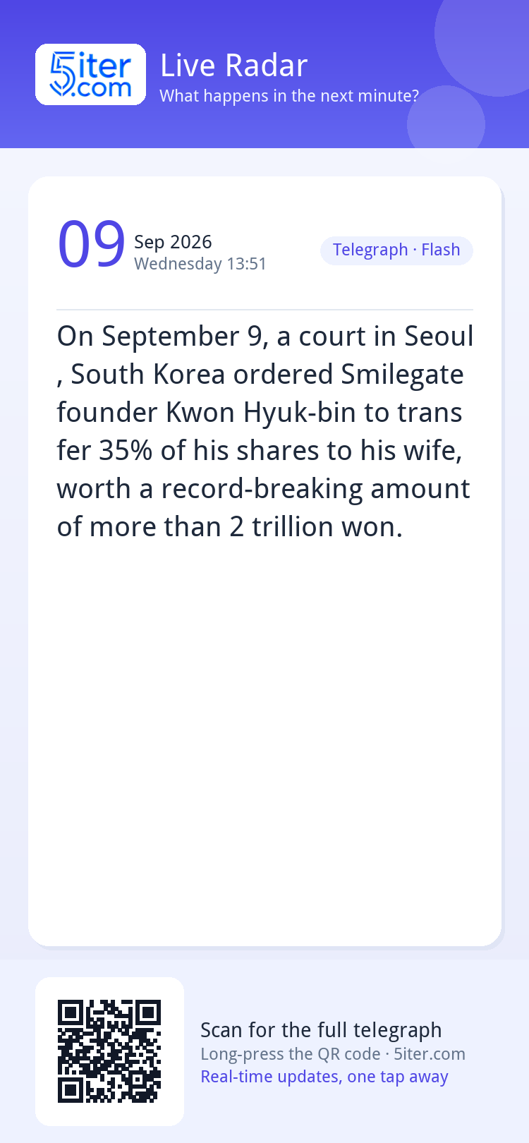On September 9, a court in Seoul, South Korea ordered Smileg