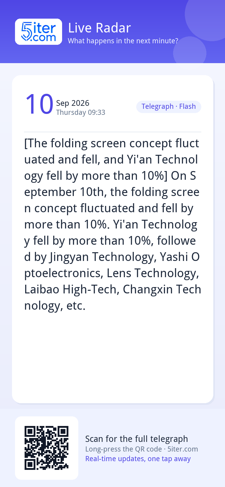 [The folding screen concept fluctuated and fell, and Yi'an T