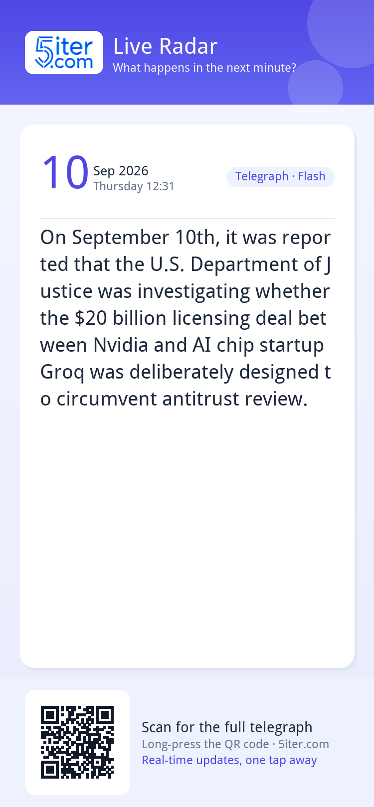 On September 10th, it was reported that the U.S. Department 