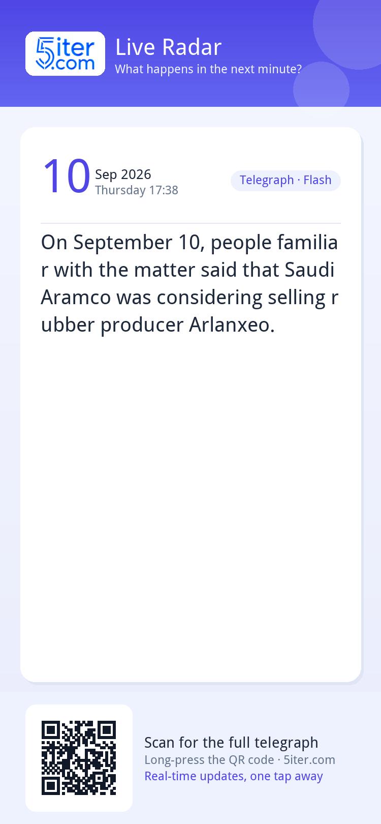 On September 10, people familiar with the matter said that S