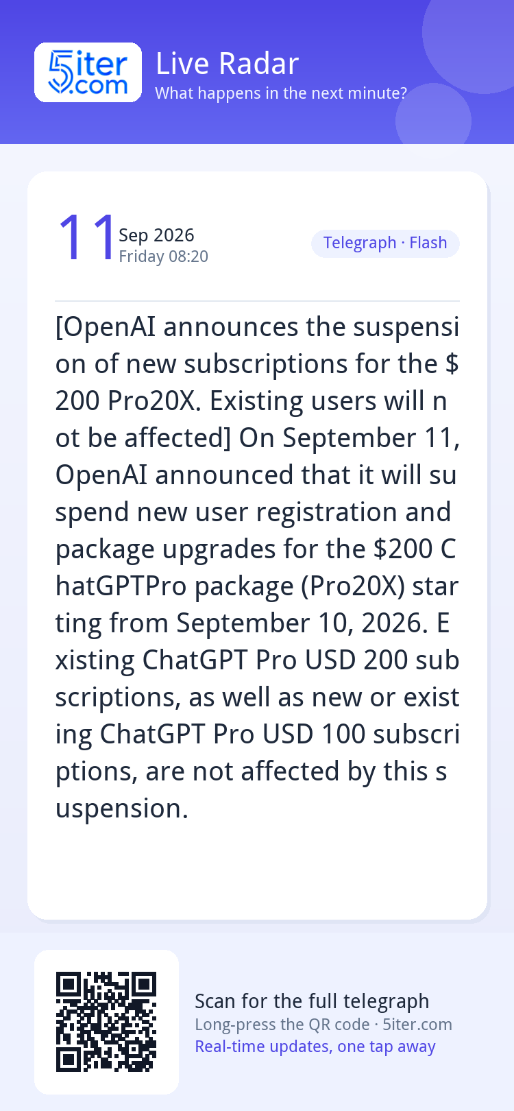 [OpenAI announces the suspension of new subscriptions for th