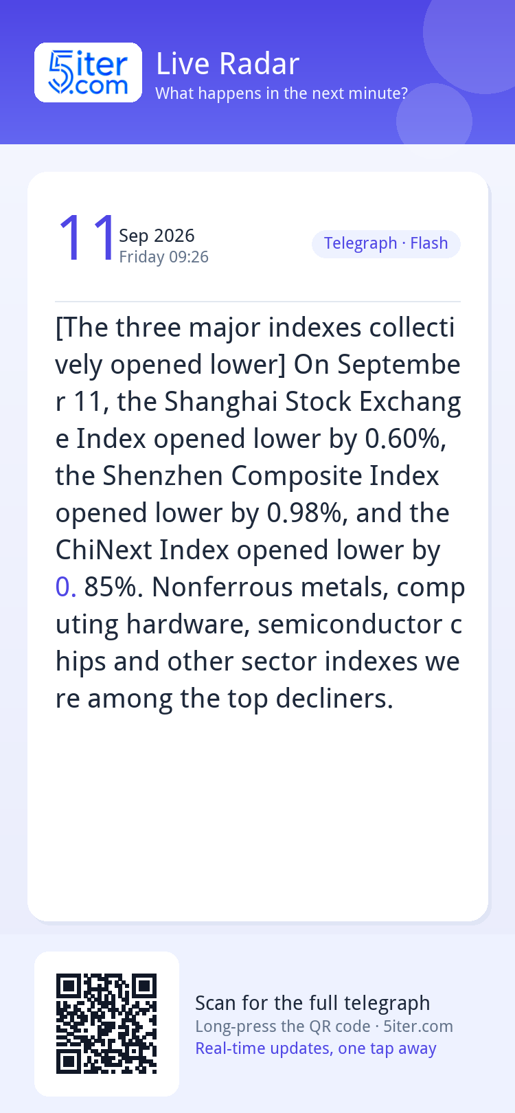 [The three major indexes collectively opened lower] On Septe