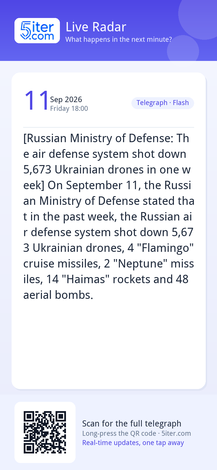 [Russian Ministry of Defense: The air defense system shot do