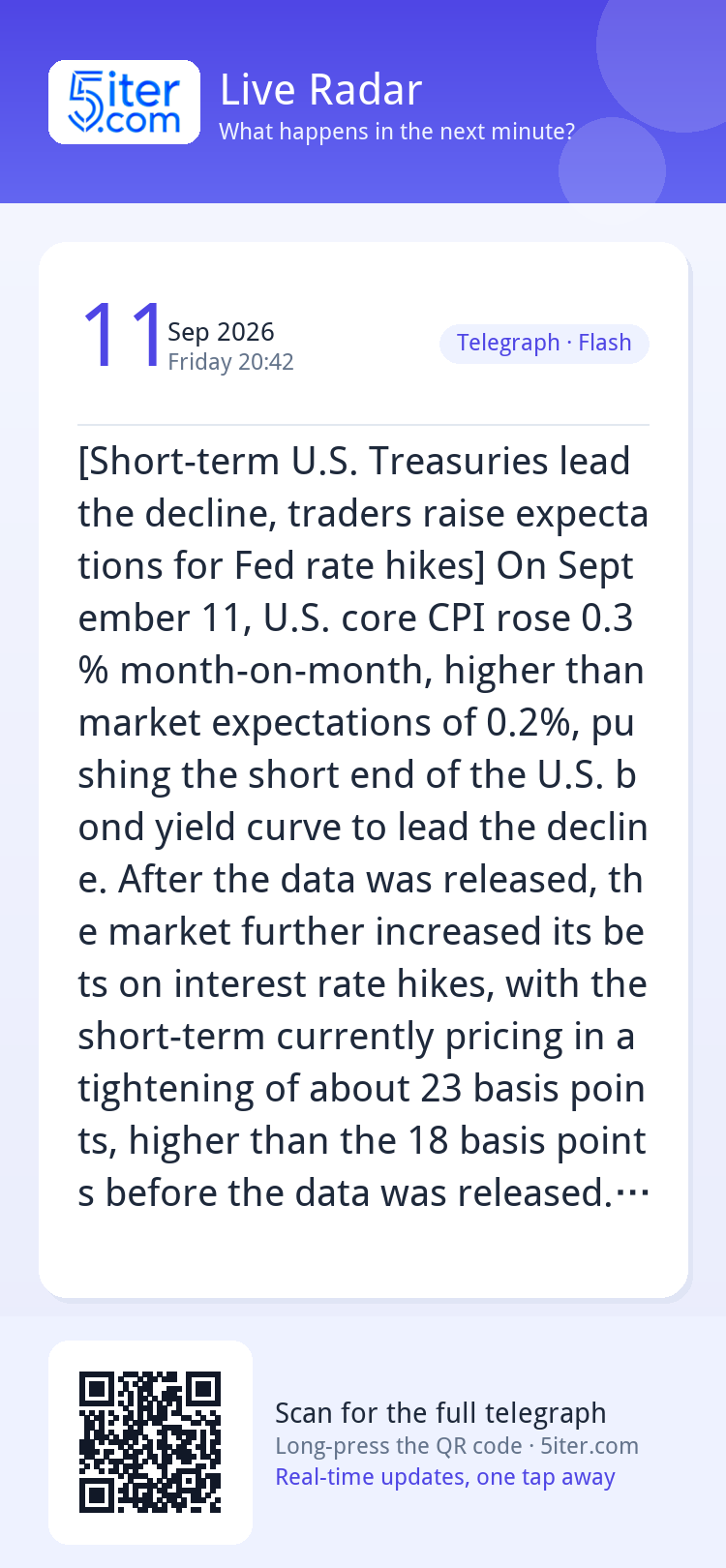 [Short-term U.S. Treasuries lead the decline, traders raise 