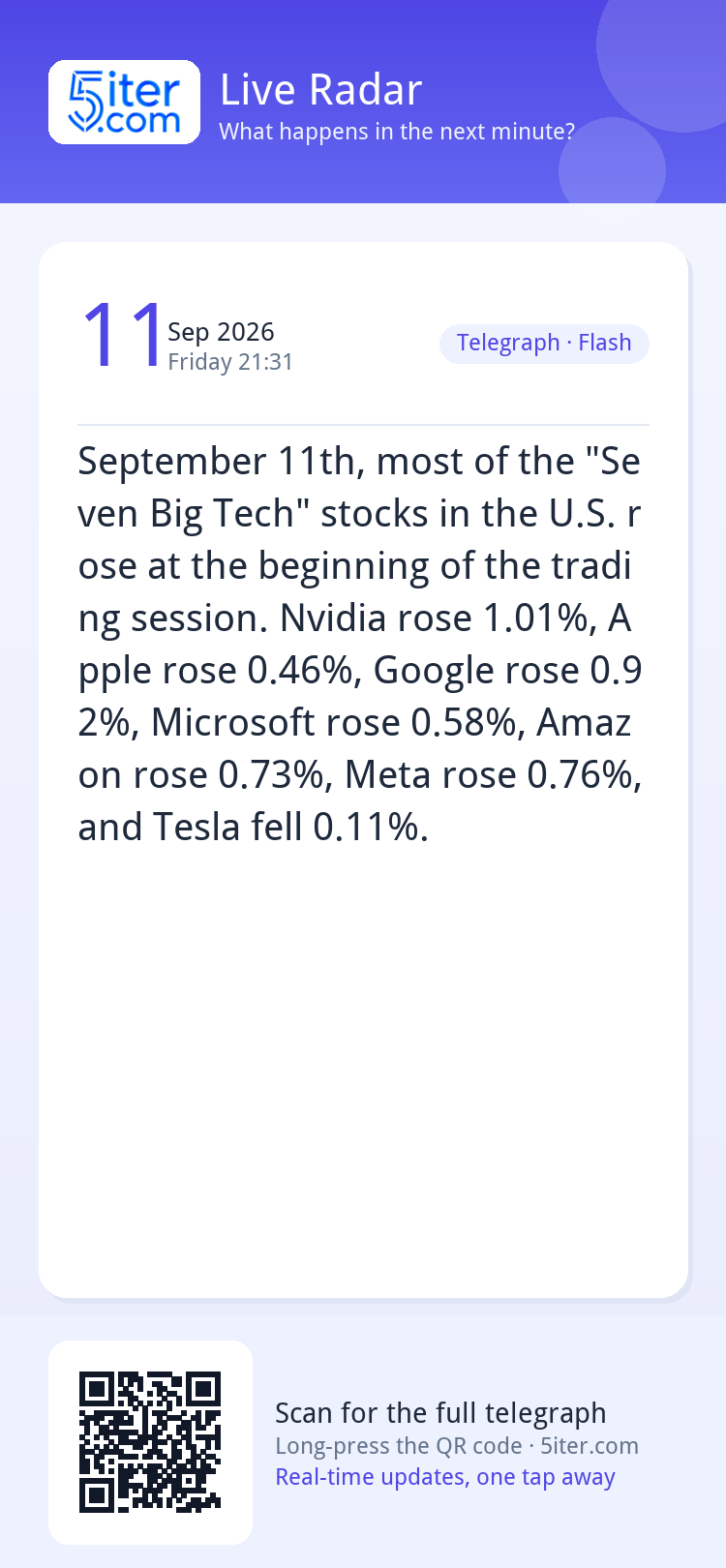 September 11th, most of the "Seven Big Tech" stocks in the U