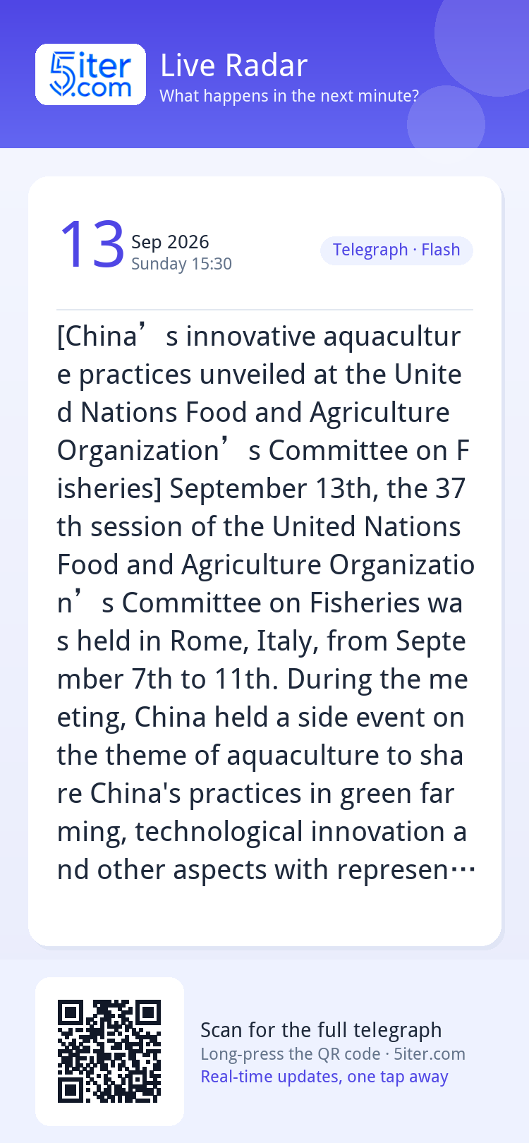 [China’s innovative aquaculture practices unveiled at the Un