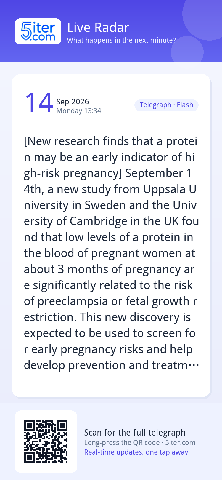 [New research finds that a protein may be an early indicator