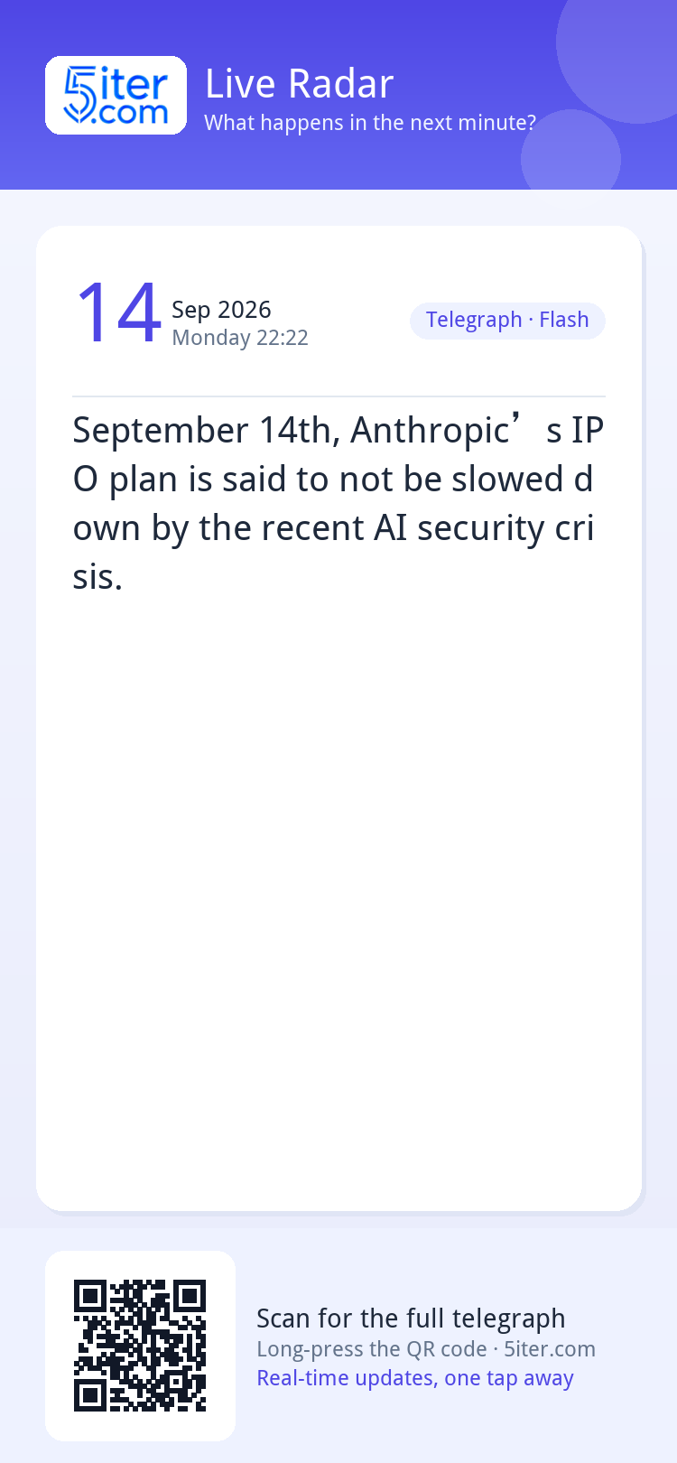September 14th, Anthropic’s IPO plan is said to not be slowe