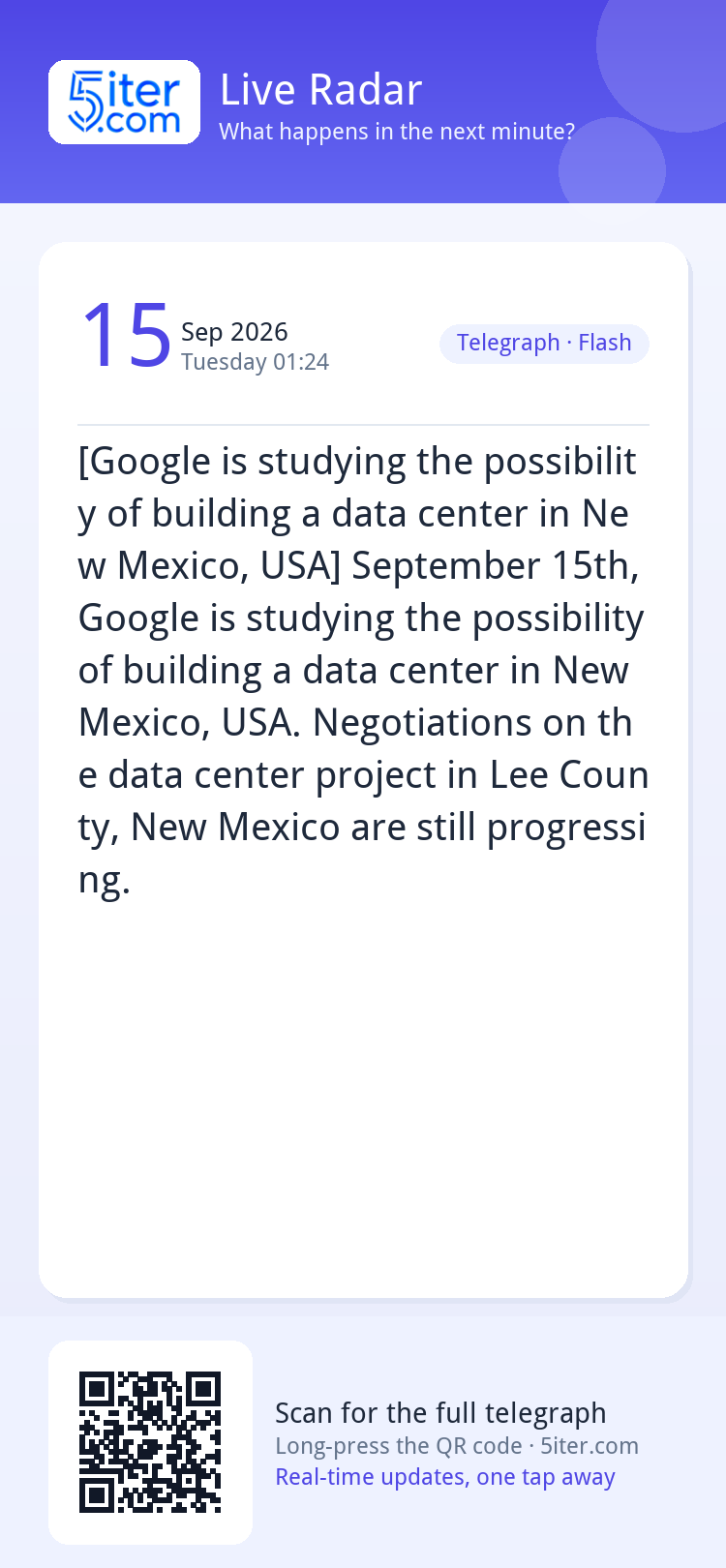 [Google is studying the possibility of building a data cente