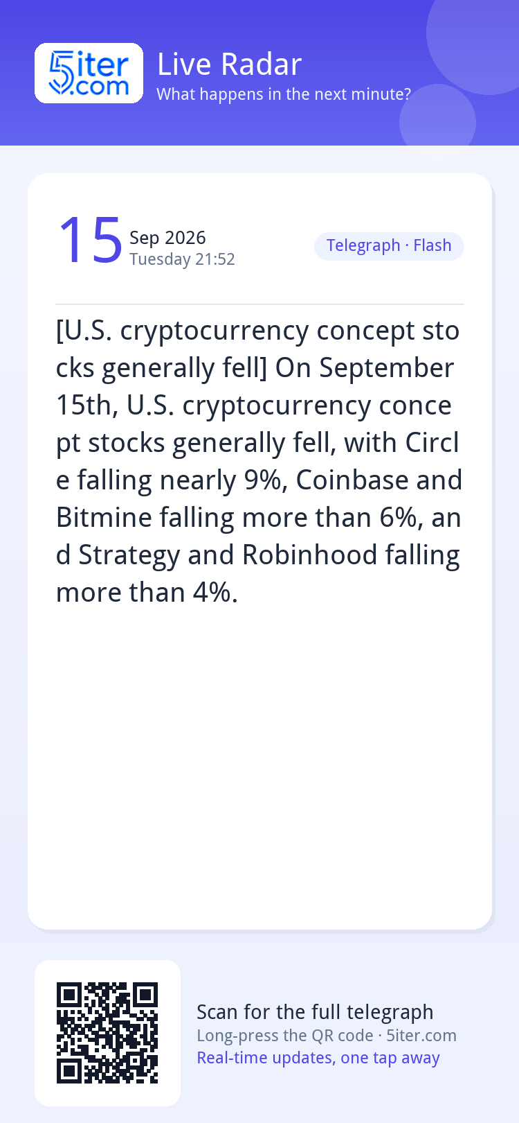 [U.S. cryptocurrency concept stocks generally fell] On Septe