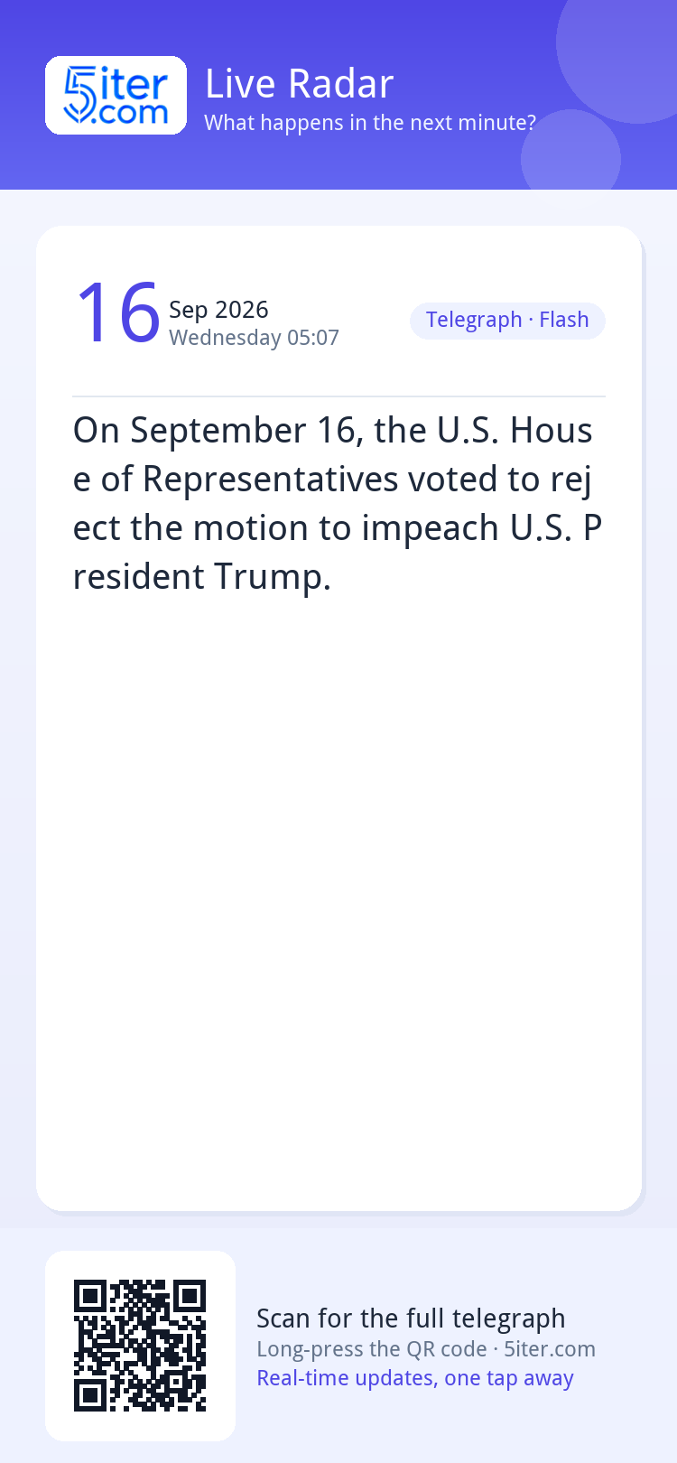 On September 16, the U.S. House of Representatives voted to 