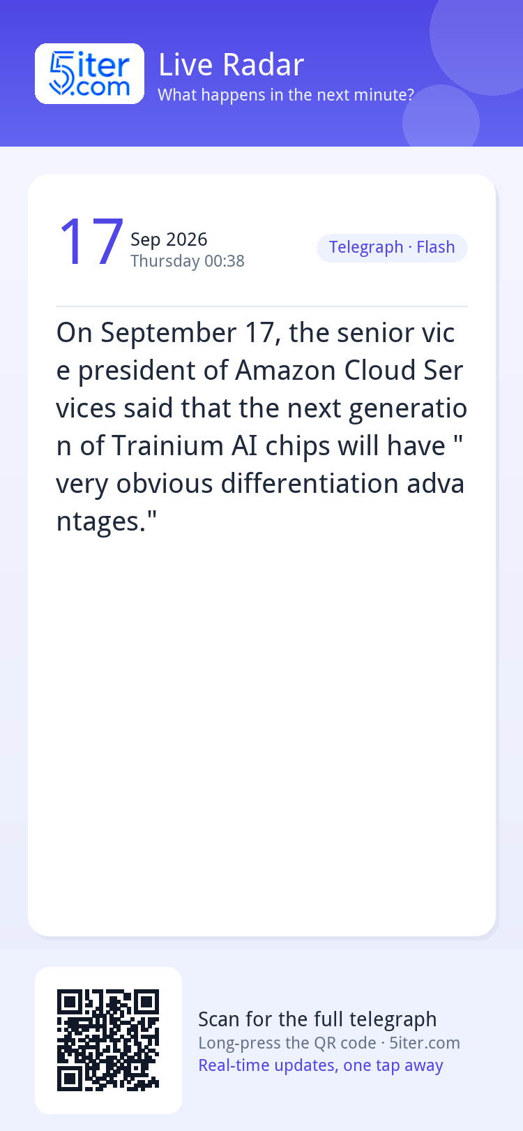 On September 17, the senior vice president of Amazon Cloud S