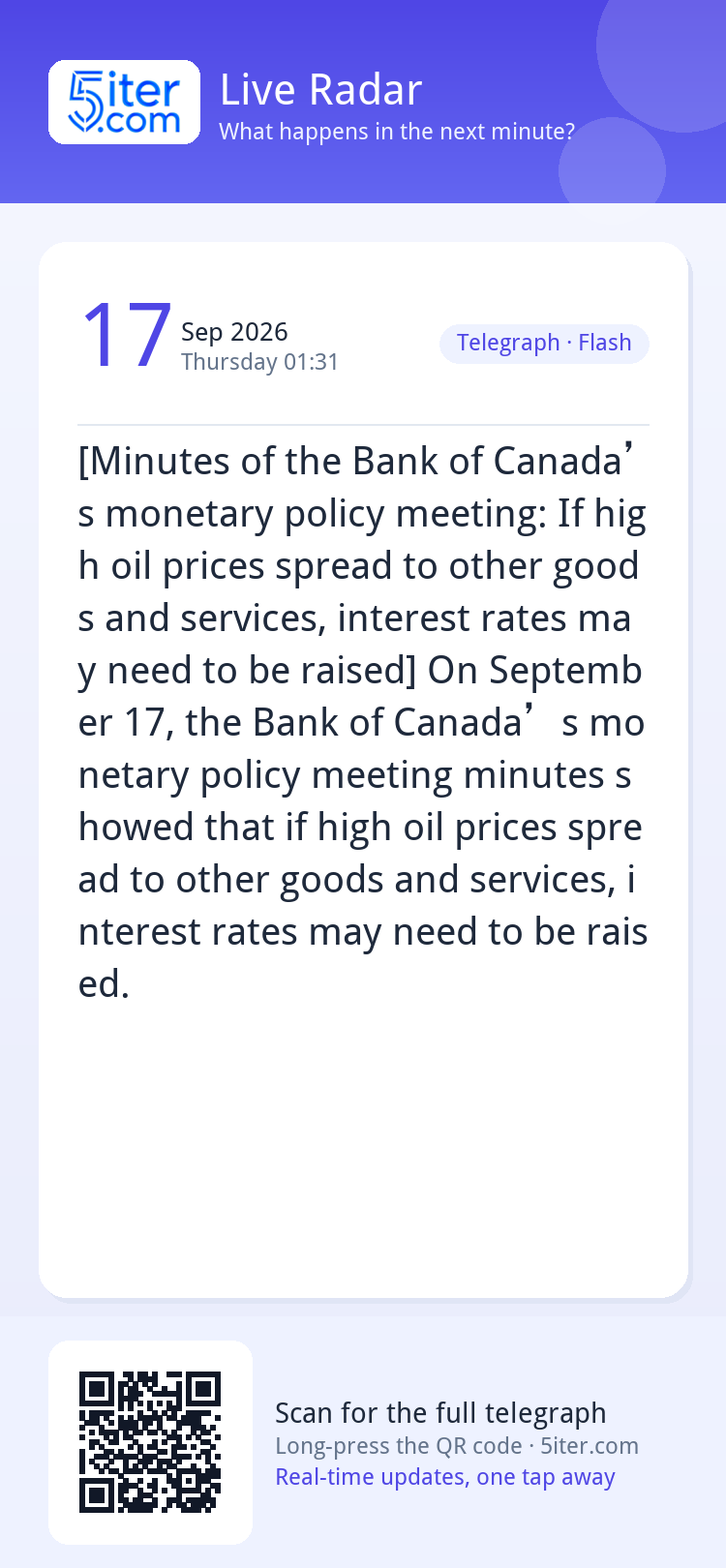 [Minutes of the Bank of Canada’s monetary policy meeting: If