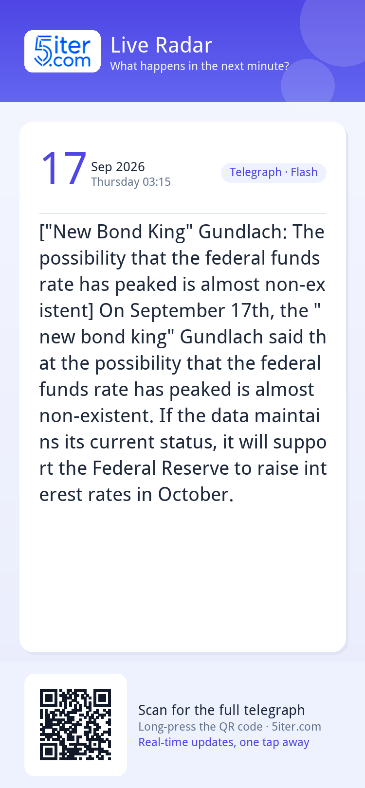 ["New Bond King" Gundlach: The possibility that the federal 